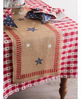 4Th of July Jute Table Runner 14" X 74"