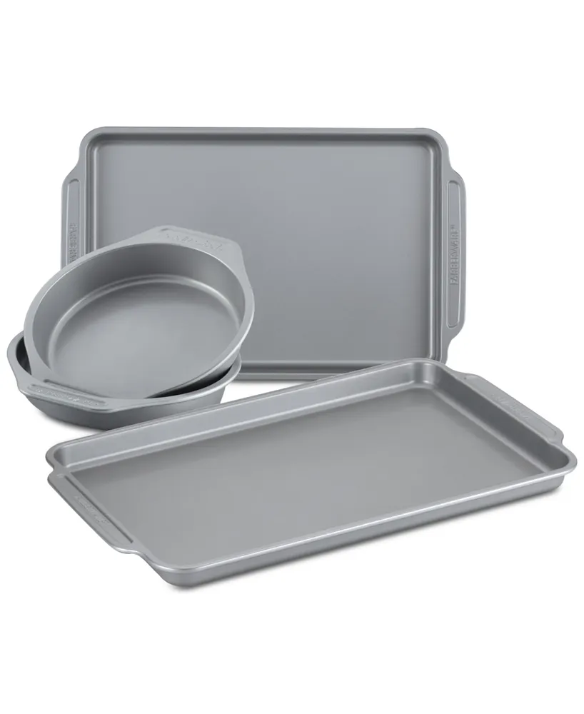 Farberware Nonstick 3-Piece Cookie Pan Set, Grey