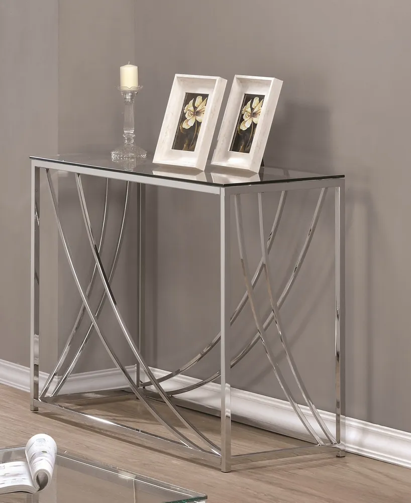 Malibu Rectangular Sofa Table with Swoop Accents