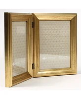 Lawrence Frames Hinged Double Sutter Burnished Gold Picture Frame - 5" x 7"