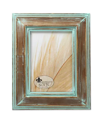 Lawrence Frames Weathered Wood with Verdigris Wash Picture Frame - 5" x 7"