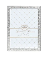 Lawrence Frames Sarah Silver Metal Frame with Crystal - 5" x 7"