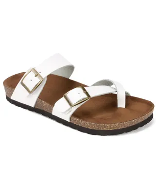 White Mountain Women's Gracie Leather Footbed Sandal