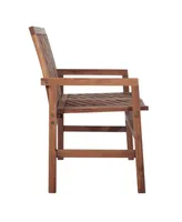 48" Patio Wood Love Seat