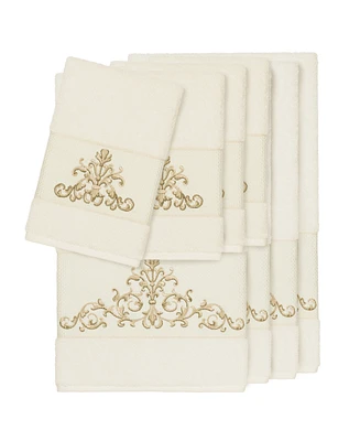Linum Home Turkish Cotton Scarlet 8-Pc. Embellished Towel Set
