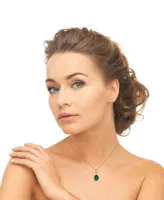 Green Quartz (2-3/8 ct. t.w.) & White Topaz Accent 18" Pendant Necklace in 18k Gold-Plated Sterling Silver