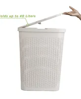 Mind Reader Slim Laundry Basket