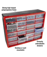 Trademark Global Storage Drawers - 24 Compartment organizer Desktop or Wall Mount Container