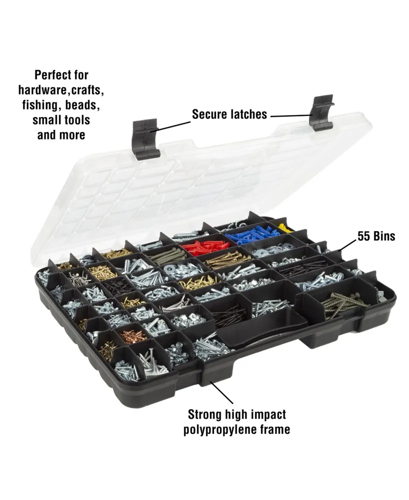 Trademark Global Portable Storage Case with Secure Locks and Small Bin Compartments by Stalwart