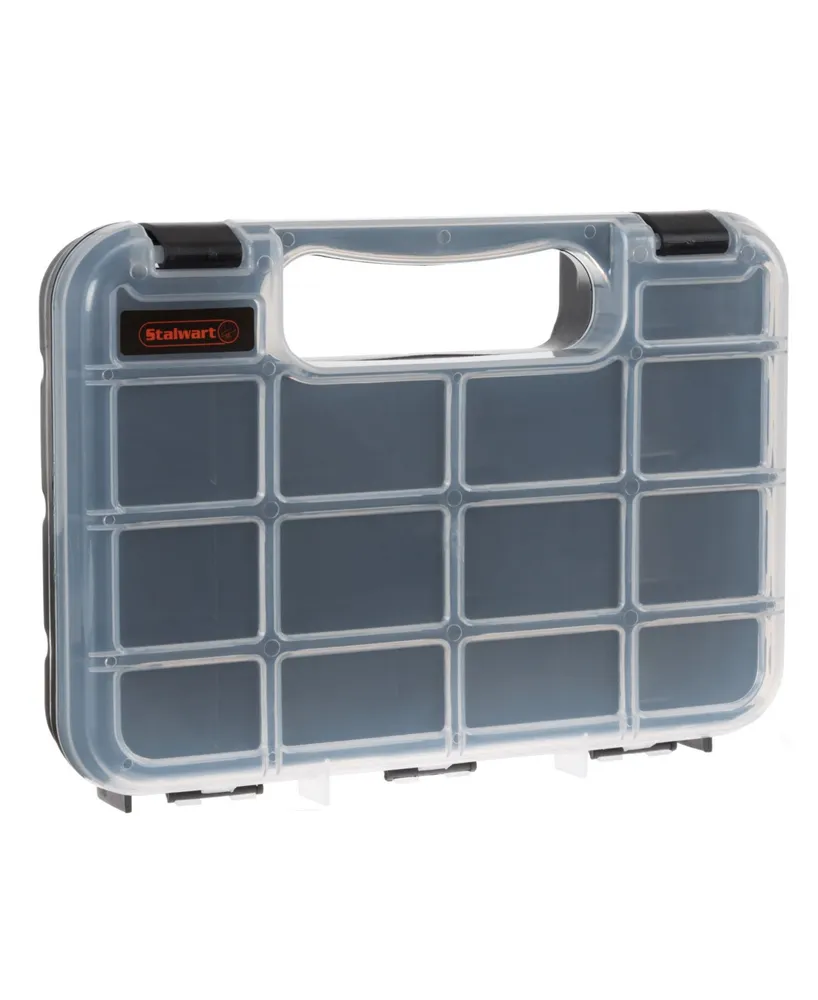 Trademark Global Portable Storage Case with Secure Locks and 14 Small Bin Compartments by Stalwart