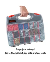 Trademark Global Portable Storage Case with Secure Locks and 23 Adjustable Compartments by Stalwart