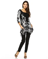 White Mark Women's Yanette Tunic