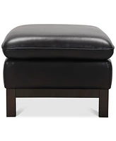 Closeout! Virton 24" Leather Ottoman, Created for Macy's