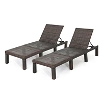 Jamaica Outdoor Chaise Lounge, Set of 2