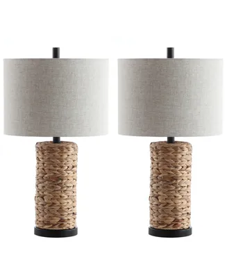 Jonathan Y Elicia 25" Sea Grass Led Table Lamp - Set of 2