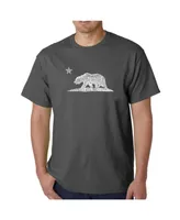 La Pop Art Mens Word T-Shirt - California Bear