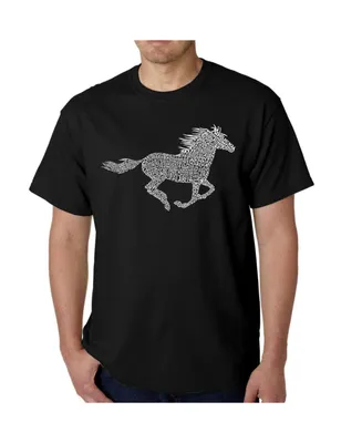 La Pop Art Mens Word T-Shirt - Mustang