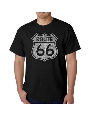 La Pop Art Mens Word T-Shirt - Route 66