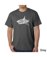 La Pop Art Mens Word T-Shirt - Shark Species