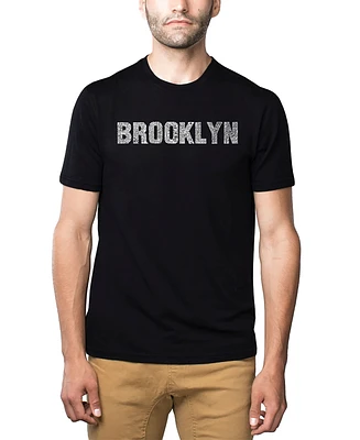La Pop Art Mens Premium Blend Word T-Shirt - Brooklyn Neighborhoods