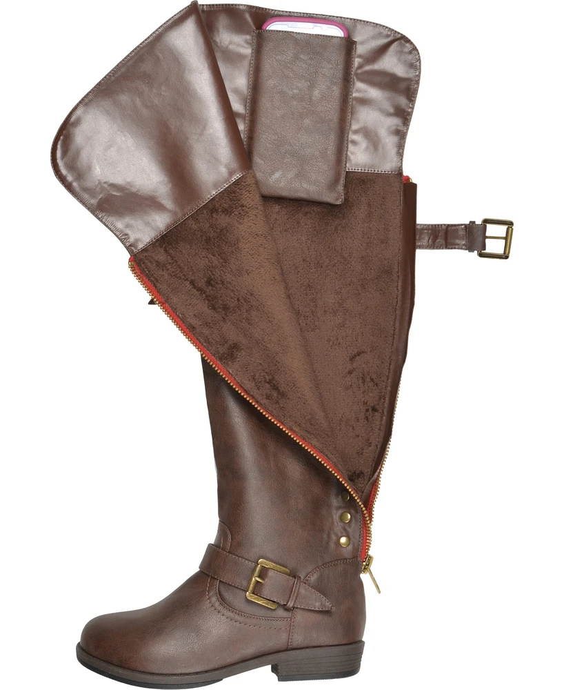 Journee Collection Women's Kane Wide Calf Over The Knee Boots
