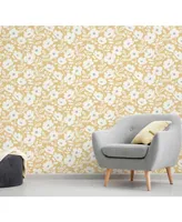 Brewster Home Fashions Bergman Scandi Flower Wallpaper - 396" x 20.5" x 0.025"