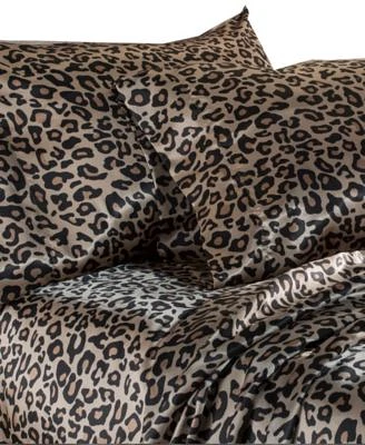 Beatrice Home Fashions Luxurious Leopard Satin Sheet Sets