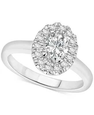 Diamond Oval Halo Engagement Ring (1 ct. t.w.) in 14k White, Yellow or Rose Gold