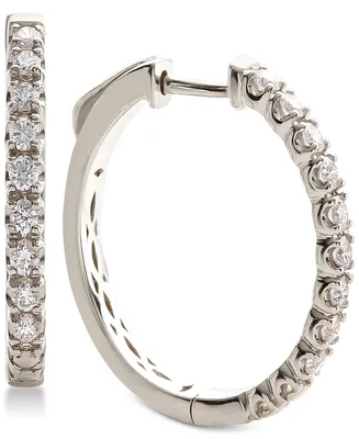 Diamond Hoop Earrings (5/8 ct. t.w.) in 14k White Gold