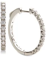 Diamond Hoop Earrings (5/8 ct. t.w.) in 14k White Gold