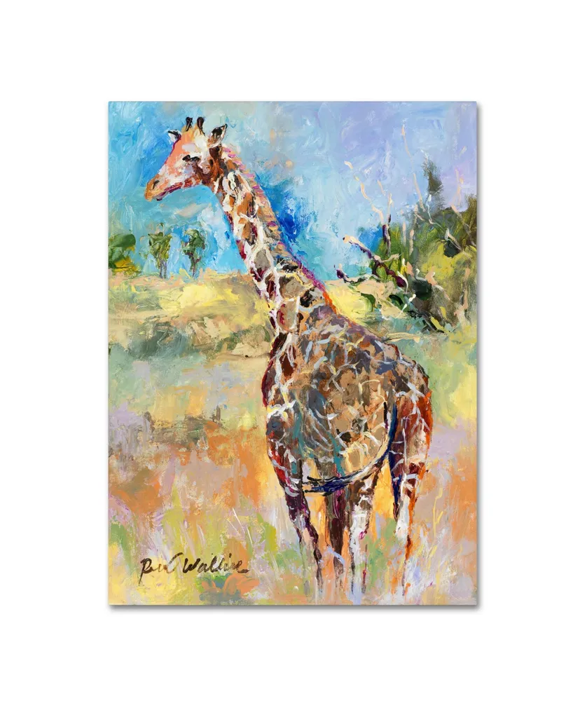 Richard Wallich 'Giraffe' Canvas Art - 14" x 19"