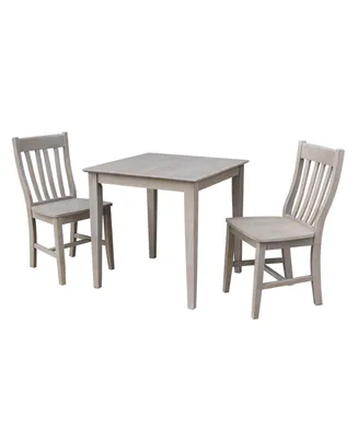 International Concepts 30X30 Dining Table With 2 Cafe Chairs