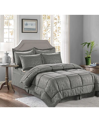 Elegant Comfort Bamboo Pinted 6-Pc. Comforter Set, Full/Queen