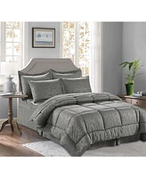 Elegant Comfort Bamboo Pinted 6-Pc. Comforter Set, Full/Queen