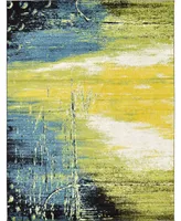 Bayshore Home Pari Par1 Light Green 8' x 10' Area Rug