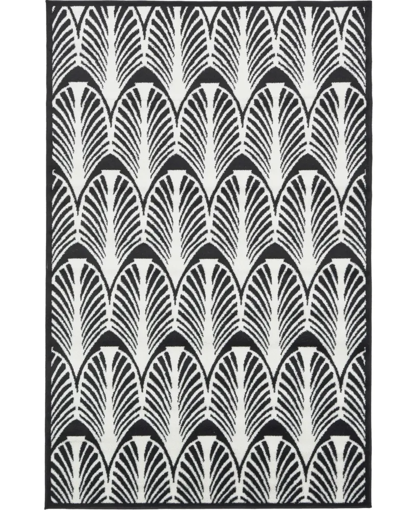 Bayshore Home Politan Pol6 Black 5' x 8' Area Rug