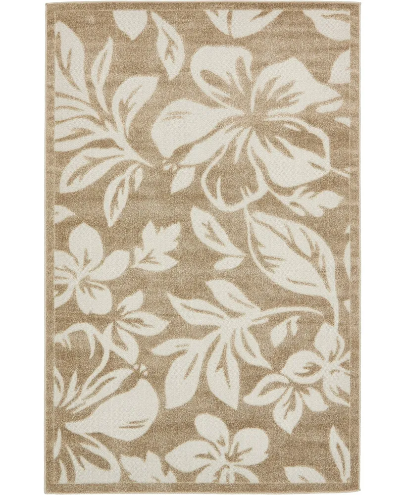 Bayshore Home Outdoor Pashio Pas3 Beige 5' x 8' Area Rug