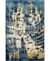 Bayshore Home Marblesea Mrb5 Navy Blue 5' x 8' Area Rug