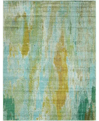 Bayshore Home Adah Ada2 Turquoise 8' x 10' Area Rug