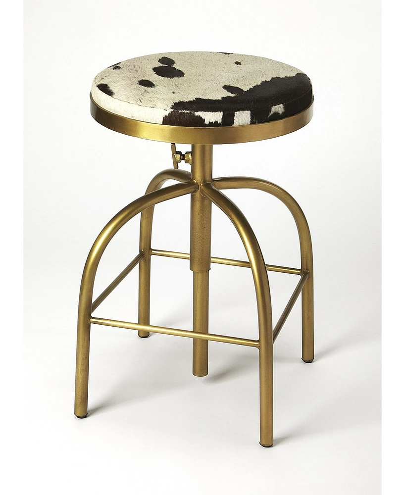 Butler Hair-On-Hide Barstool