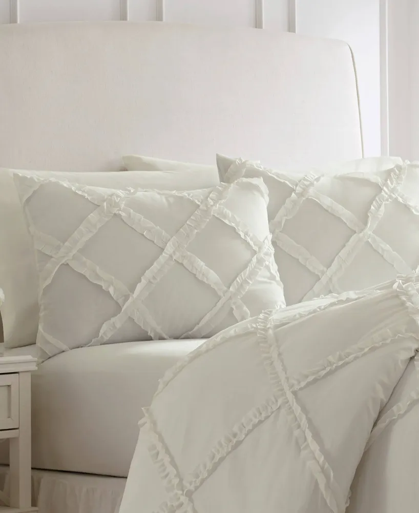 Laura Ashley Adelina Ruffle Cotton Piece Comforter Set