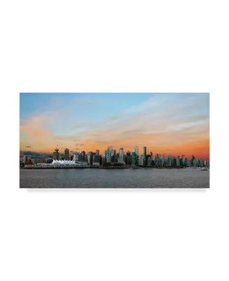 Mitch Catanzaro 'Vancouver Skyline' Canvas Art - 16" x 32"