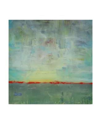 Jean Plout 'Abstract Sunrise Landscape' Canvas Art - 18" x 18"