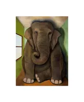 Leah Saulnier 'Elephant In A Room Cracks' Canvas Art - 18" x 24"