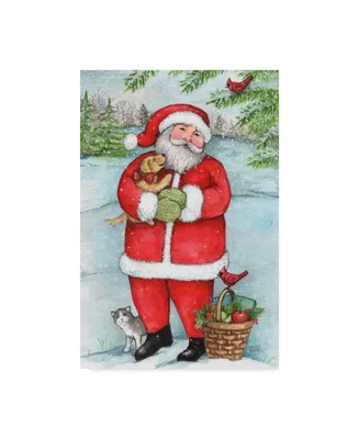 Melinda Hipsher 'Santa With Friends' Canvas Art - 12" x 19"