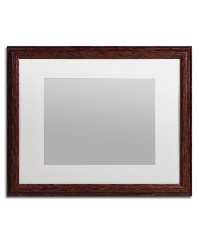 Trademark Fine Art Heavy Duty Wood Frame with White Mat - 16" x 20"