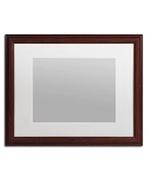 Trademark Fine Art Heavy Duty Wood Frame with White Mat - 16" x 20"