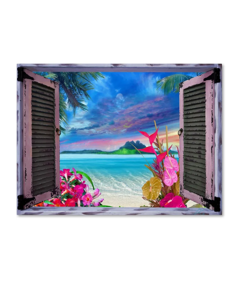 Leo Kelly 'Tropical Window to Paradise Vii' Canvas Art - 24" x 32"