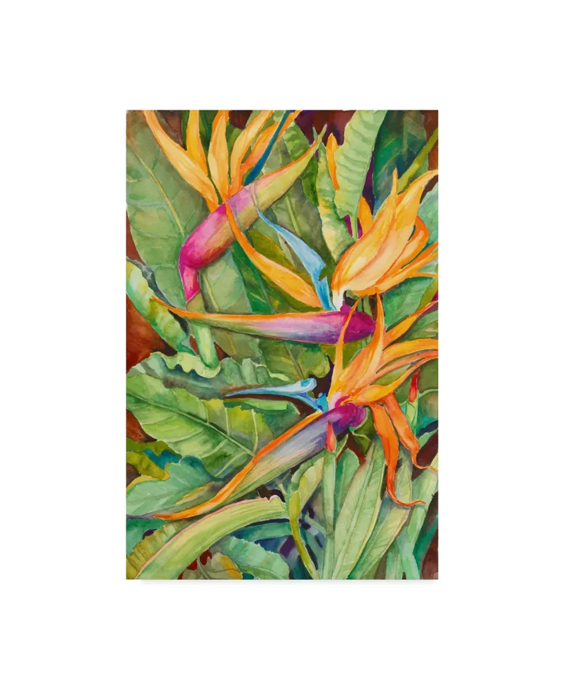 Joanne Porter 'Birds Of Paradise' Canvas Art - 30" x 47"