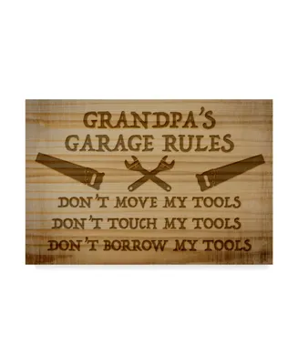 Jean Plout 'Grandpas Garage Rules' Canvas Art